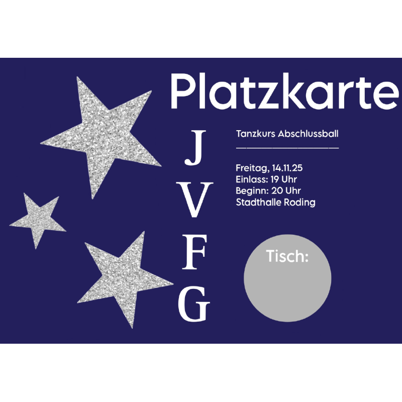 Tanzkursabschlussball 1 - Freitag 14.11.25 - Platzkarte